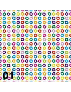 Next θήκη 2συρτ."Άσπροι κύκλοι" Υ15.5x30.5x29.7εκ.