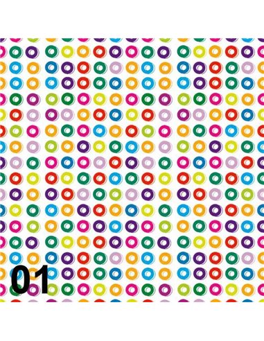 Next θήκη 2συρτ."Άσπροι κύκλοι" Υ15.5x30.5x29.7εκ.