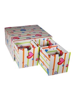 Next θήκη 2συρτ. "Καρδούλες" Υ15,5x30.5x29.7εκ.