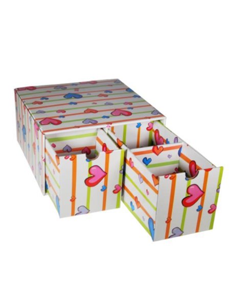 Next θήκη 2συρτ. "Καρδούλες" Υ15,5x30.5x29.7εκ.