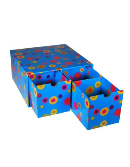 Next θήκη 2συρτ. "Μπλε κύκλοι" Υ15.5x30.5x29.7εκ.