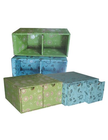 Next θήκη με 2συρτ. "Γαλάζιο-μπλε" Υ15,5x30,5x29,7εκ.