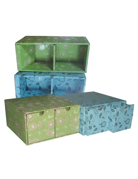 Next θήκη με 2συρτ. "Γαλάζιο-μπλε" Υ15,5x30,5x29,7εκ.