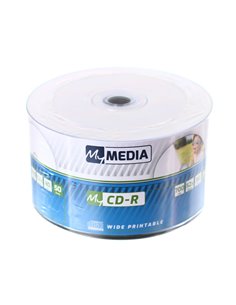 CDR 52X 50PK Wrap 700MB - Wide Printable (by Verbatim) - 69206
