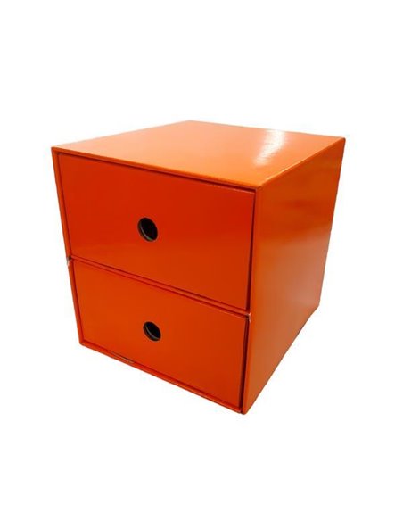 Next συρταριέρα 2 συρτάρια πορτοκαλί Υ22x23x21εκ.