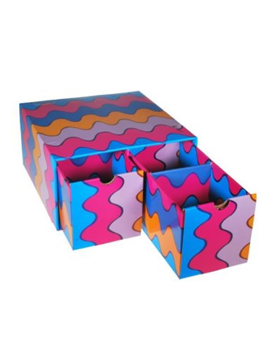 Νext θήκη 2συρτ. "Κύματα" Υ15.5x30.5x29.7εκ.