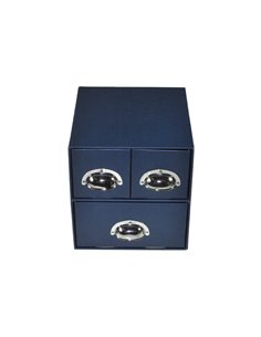 Next συρταριέρα 3συρτ. classic μπλε - μεταλ. λαβές Y21x22x23εκ.