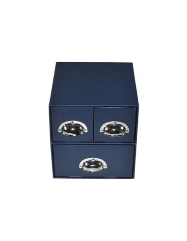 Next συρταριέρα 3συρτ. classic μπλε - μεταλ. λαβές Y21x22x23εκ.