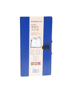 Comix θήκη για 30 κάρτες μπλε 12x22.5x13εκ.