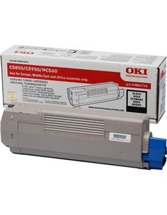 Toner Laser Oki 43865724 Black 8K Pgs