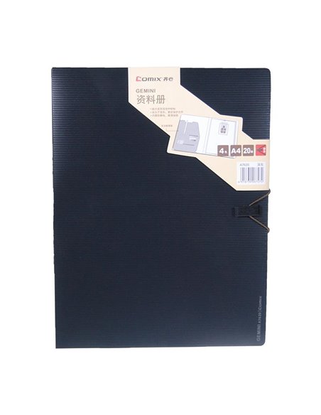 Comix σουπλ 20 φύλλων Α4 σκ. γκρι