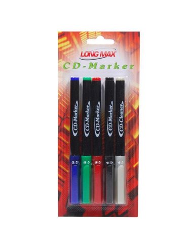 Σετ με 4 ανεξίτηλους μαρκαδόρους - 1 μαρκαδόρο καθαρισμού