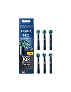 Oral-B Sonic toothbrush head 860229 ,  6x Cross 6-Pack Black
