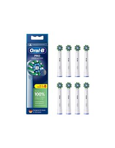 Oral-B Sonic toothbrush head 860472 ,  8x Cross 8-Pack White