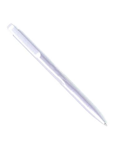 Στυλό πλαστικό ασημί με κλιπ