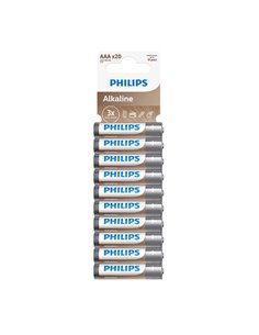 Philips LR03A20T.GRS, AAA ENTRY ALKALINE, 20 FOIL,
