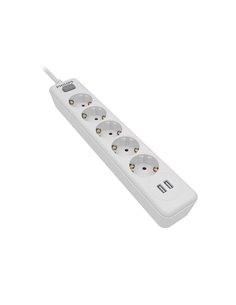 Philips SPN3052W.GRS Πολύπριζο 5 θέσεων με 2 USB Type-A 2.4 A