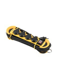 Philips SPN5140YC.GRS Πολύπριζο 4 θέσεων με διακόπτη, προστασία νερού και σκόνης IP44 και καλώδιο 5 m