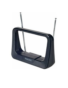 Philips SDV1226.GRS Κεραία τηλεόρασης HDTV.4K.UHF.VHF.FM εσωτερικού χώρου με ενισχυτή 28 dB και φίλτρο GSM  - 17 x 12 cm