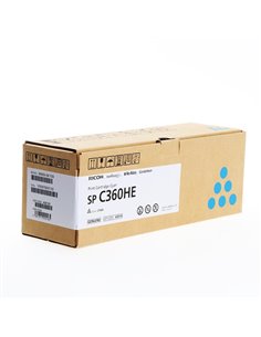 Toner Laser Ricoh SPC360HE Cyan 5k Pgs