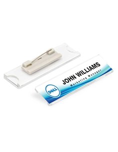 Καρτελάκι ονόματος ακρυλικό 7x3εκ. οριζόντιο με παραμάνα 50τμχ.