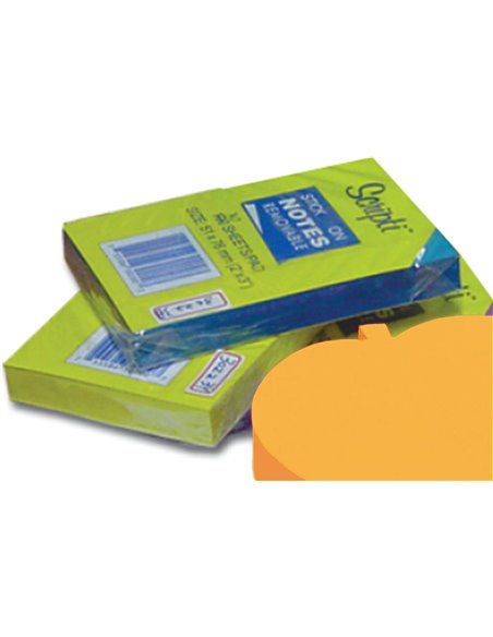 Scripti αυτοκόλλητα χαρτάκια πορτοκαλί 7,6x5,1εκ.