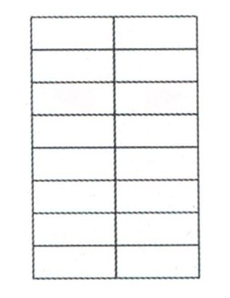 Ετικέτες αυτοκόλ. 105x37mm 16/φ 100φ Α4