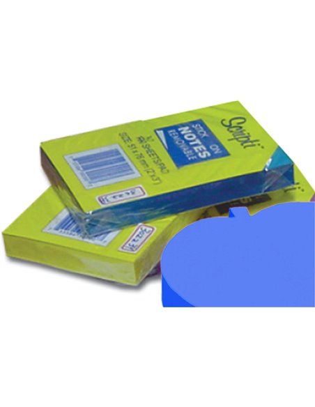 Scripti αυτοκόλλητα χαρτάκια μπλε 7,6x5,1εκ.