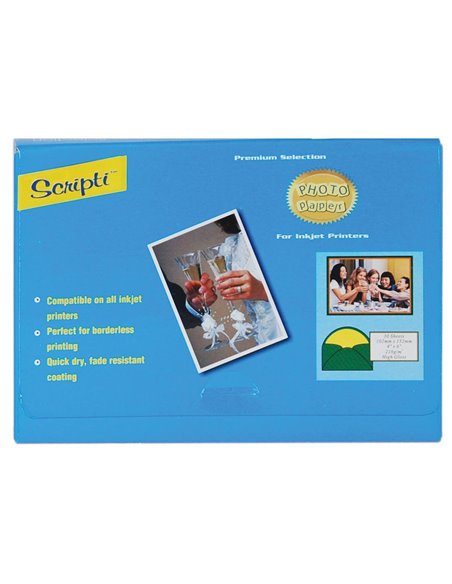 Glossy χαρτί φωτογραφιών 210γρ. 8x13εκ. 30φυλ.