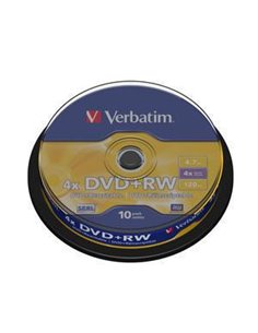 DVD+RW VERBATIM 43488 SERL 4.7GB 4X MATT SILVER SURFACE