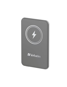 Verbatim Charge 'n' Go Magnetic Wireless Power Bank 5000 Grey