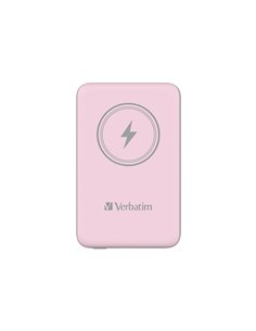 Verbatim Charge 'n' Go Magnetic Wireless Power Bank 10000 Pink