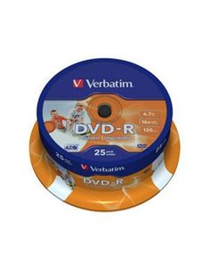 DVD-R VERBATIM 43538 AZO 4.7GB 16X WIDE PRINTABLE SURFACE