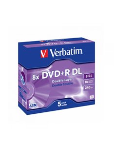 DVD+R VERBATIM 43541 DOUBLE LAYER 8.5GB 8X MATT SILVER SURF
