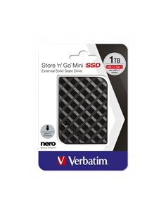 Verbatim Store 'n' Go Mini SSD USB 3.2 1TB 2.5″ Μαύρο - 53237