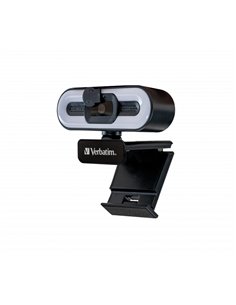 Verbatim AWC-02 FHD 1080P Autofocus Webcam + Mic + Light - 49579