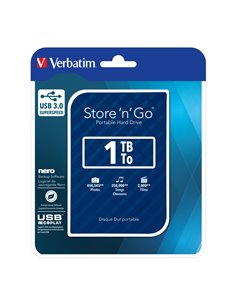 Verbatim Store 'n' Go Gen 2 USB 3.0 Εξωτερικός HDD 1TB 2.5″ - 53200