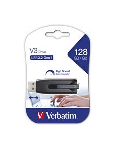 USB DRIVE 3.0 STORE ´N´ GO V3 SLIDER 128GB Grey - 49189