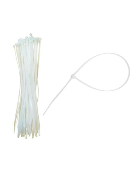Δεματικά καλωδίων λευκά 16εκ x 2,5mm 100τεμ.