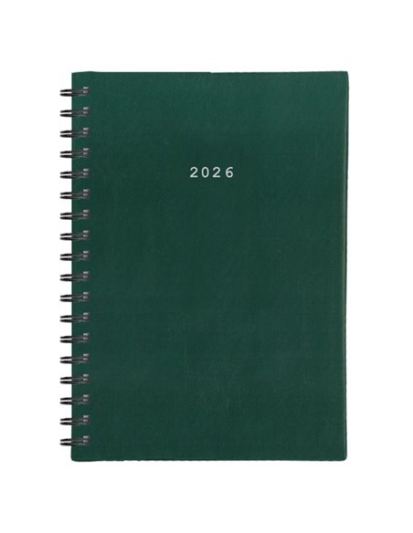 Next ημερολόγιο 2026 basic ημερήσιο σπιράλ πράσινο 12x17εκ.  Δυνατότητα εκτύπωσης