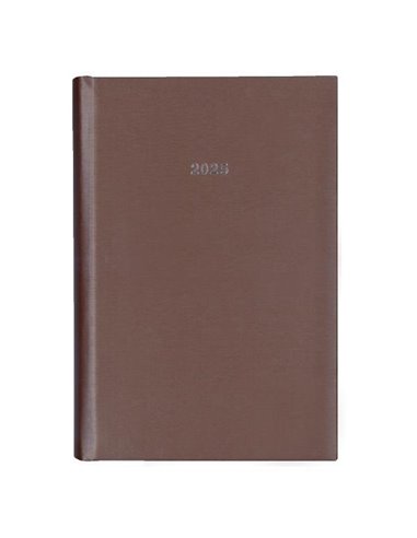 Next ημερολόγιο 2025 metallic ημερήσιο δετό καφέ 17x25εκ.