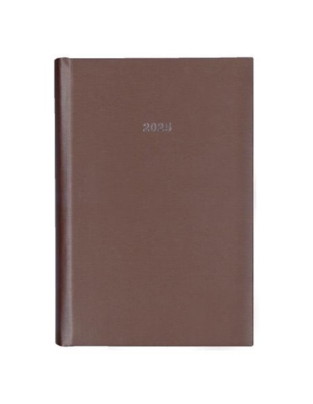 Next ημερολόγιο 2025 metallic ημερήσιο δετό καφέ 17x25εκ.