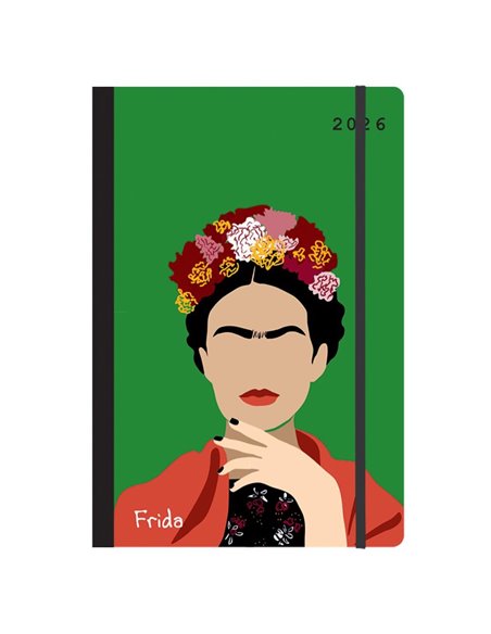 Next ημερολόγιο 2026 Trends Frida ημερήσιο flexi με λάστιχο 12x17εκ.