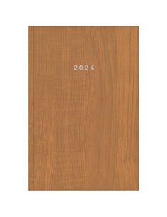 Next ημερολόγιο 2024 wood ημερήσιο δετό ταμπά 12x17εκ.