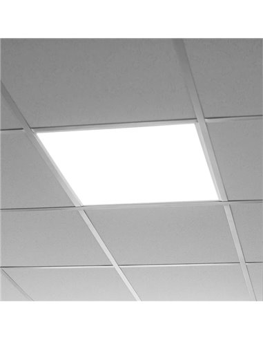 POWERTECH LED panel ψευδοροφής PT-1533, 40W, 59.5x59.5cm, τετράγωνο, 4000K, 4000lm, λευκό