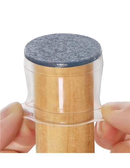 HOME USE προστατευτικές τάπες επίπλων HUH-0258, 16-23mm, διάφανες, 24τμχ