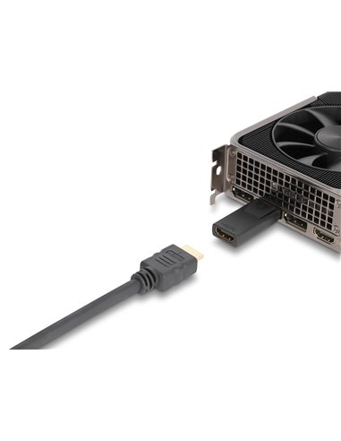 DELOCK αντάπτορας DisplayPort σε HDMI 61086, 4K/60Hz, active, μαύρος