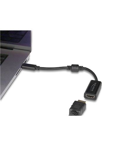 DELOCK αντάπτορας USB-C σε HDMI 61085, 8K/60Hz, μαύρος