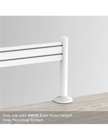 BRATECK 2x βάσεις στήριξης πάνελ SW02-3, SW series, για γραφείο