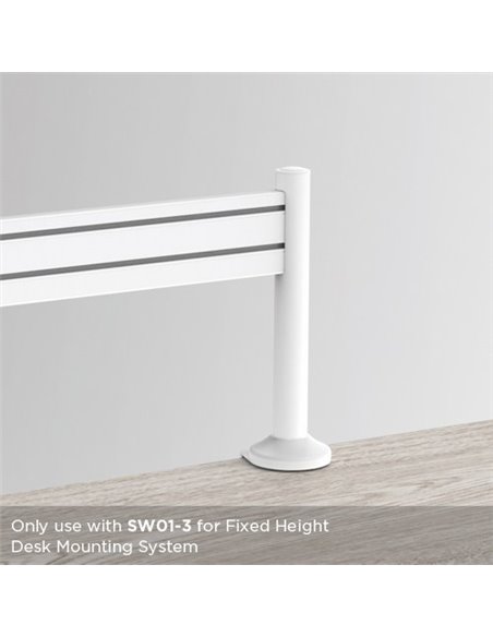 BRATECK 2x βάσεις στήριξης πάνελ SW02-3, SW series, για γραφείο